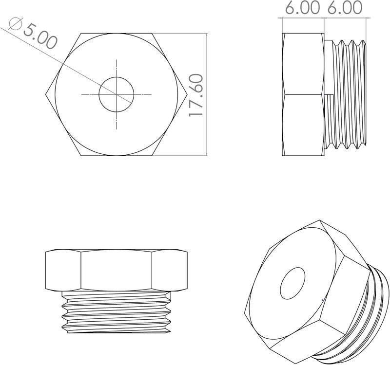 CORWIN Store M5 Extended Rivet Nut Gun Mandrels and Nosepiece Set, Specifically Designed for Installing Pre-bulbed Rivet Nuts and Similar Threaded Inserts Multi Grip - Image 5